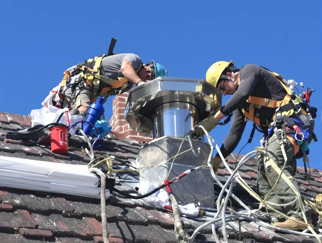 Protective chimney cap installed by Windham Chimney Sweep in Windham, CT