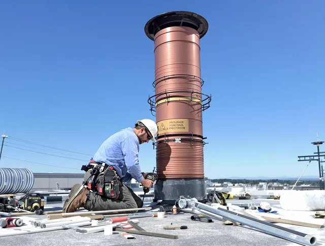 Installed chimney liner by Windham Chimney Sweep in Windham, CT