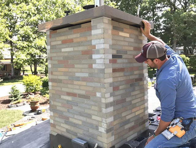 Windham Chimney Sweep completing a modern chimney remodel in Windham, CT