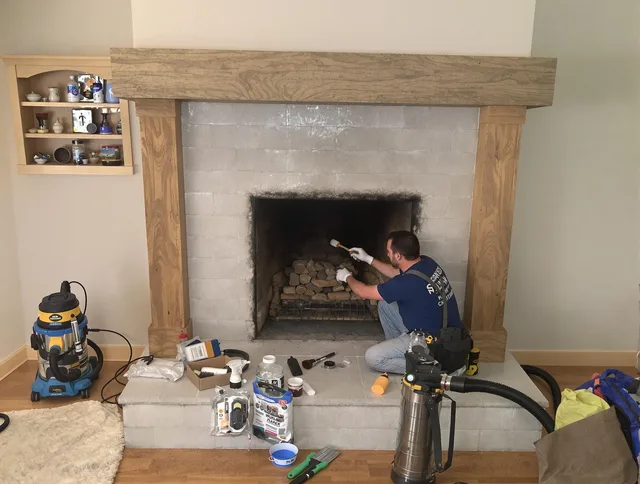 Detailed creosote removal process by Windham Chimney Sweep in Windham, CT