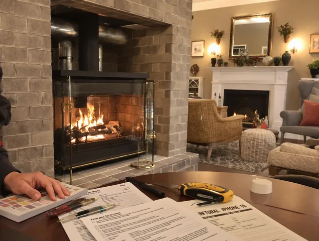 Windham Chimney Sweep verifying fireplace safety measures in Windham, CT