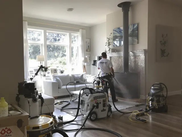 Soot removal service by Windham Chimney Sweep for a fireplace in Windham, CT